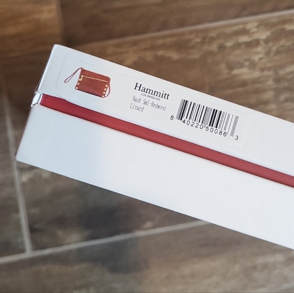 Rare Hammitt Nash Redwood Lizard Leather Clutch Wristlet Brushed Gold Hardware - Picture 5 of 15